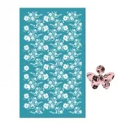 Silk Screen per pasta polimerica 80x140 mm - Island flowers x1