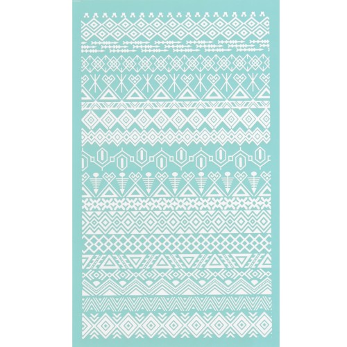 Silk Screen per pasta polimerica 80x140 mm - motivo etnico 1 x1
