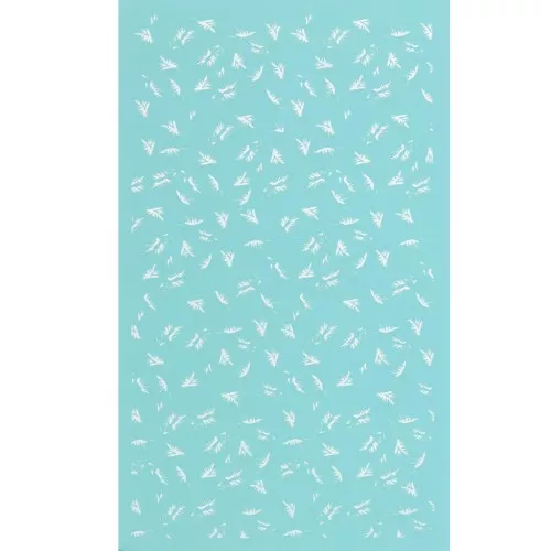 Silk Screen per pasta polimerica 80x140 mm - Disegno di piccole piume x1