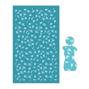 Silk Screen per pasta polimerica 80x140 mm - Disegno di piccole piume x1