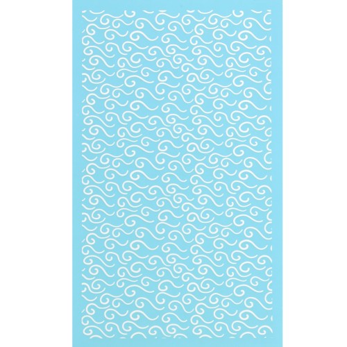 Silk Screen per pasta polimerica 80x140 mm - Motivo a onde 1 x1