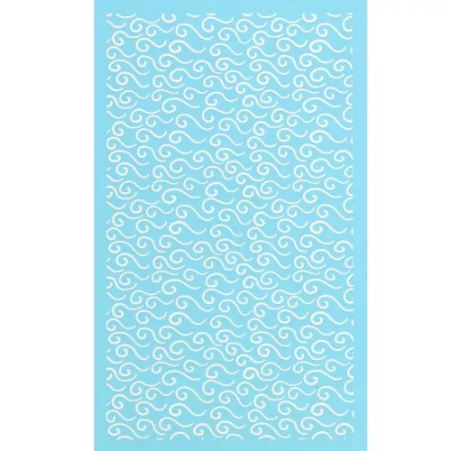 Silk Screen per pasta polimerica 80x140 mm - Motivo a onde 1 x1