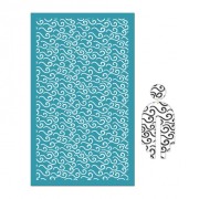 Silk Screen per pasta polimerica 80x140 mm - Motivo a onde 1 x1