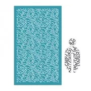 Silk Screen per pasta polimerica 80x140 mm - Motivo a onde 1 x1