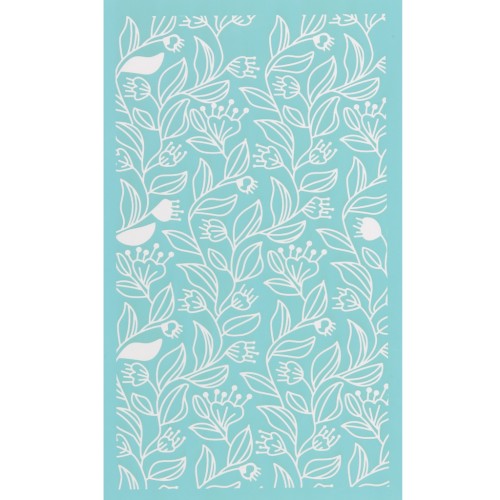 Silk Screen per pasta polimerica 80x140 mm - Motivo floreale 2 x1