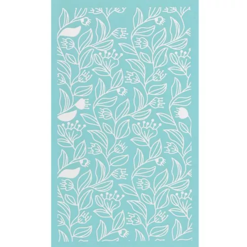 Silk Screen per pasta polimerica 80x140 mm - Motivo floreale 2 x1