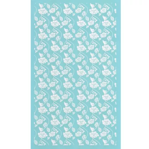 Silk Screen per pasta polimerica 80x140 mm - Fiori x1