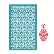 Silk Screen per pasta polimerica 80x140 mm - motivo orientale 1 x1