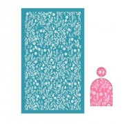 Silk Screen per pasta polimerica 80x140 mm - Disegno floreale 3 x1