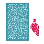 Silk Screen per pasta polimerica 80x140 mm - motivo arabesco x1