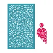 Silk Screen per pasta polimerica 80x140 mm - motivo arabesco x1