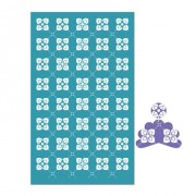 Silk Screen per pasta polimerica 80x140 mm - Disegno di piastrelle in cemento x1