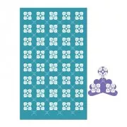 Silk Screen per pasta polimerica 80x140 mm - Disegno di piastrelle in cemento x1