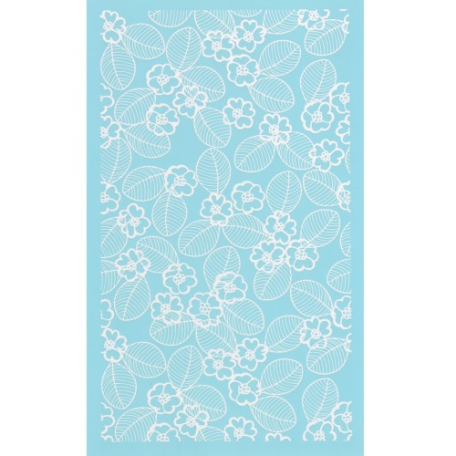 Silk Screen per pasta polimerica 80x140 mm - Foglie e fiori x1