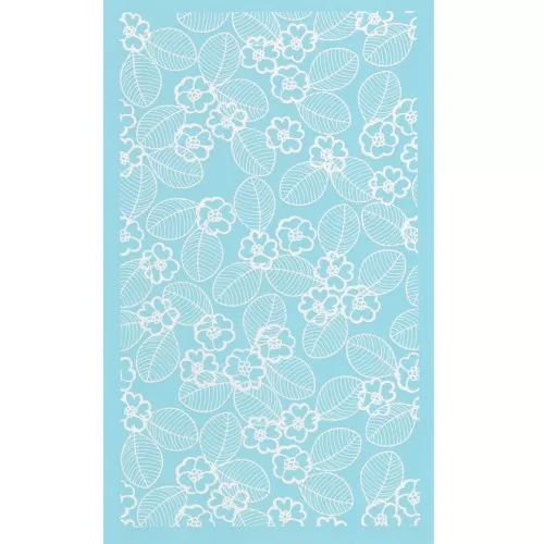 Silk Screen per pasta polimerica 80x140 mm - Foglie e fiori x1