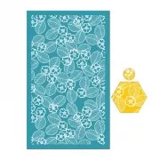 Silk Screen per pasta polimerica 80x140 mm - Foglie e fiori x1