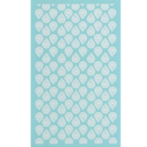 Silk Screen per pasta polimerica 80x140 mm - Modello a goccia x1