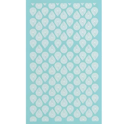 Silk Screen per pasta polimerica 80x140 mm - Modello a goccia x1