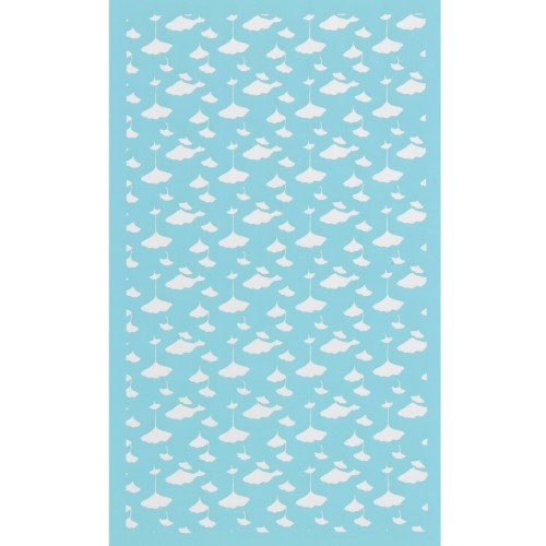 Silk Screen per pasta polimerica 80x140 mm - motivo a foglie di Ginkgo x1