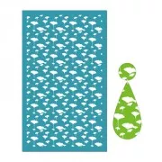 Silk Screen per pasta polimerica 80x140 mm - motivo a foglie di Ginkgo x1