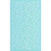 Silk Screen per pasta polimerica 80x140 mm - Fiori piccoli x1