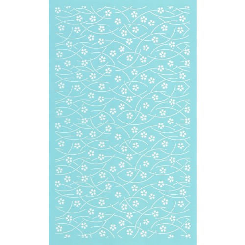 Silk Screen per pasta polimerica 80x140 mm - Fiori piccoli x1
