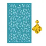 Silk Screen per pasta polimerica 80x140 mm - Api e fogliame x1