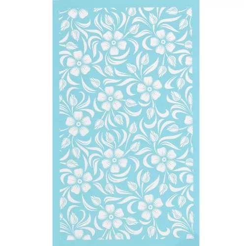 Silk Screen per pasta polimerica 80x140 mm - Disegno di fiori 1 x1
