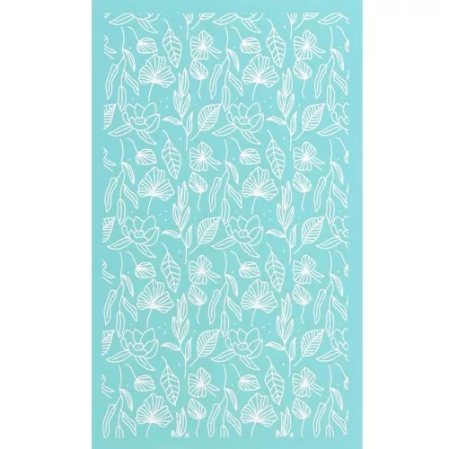 Silk Screen per pasta polimerica 80x140 mm - Motivo foliage x1
