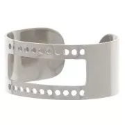 Anello regolabile per tessitura di perline - da T52 a T60 - acciaio inox 316L x1