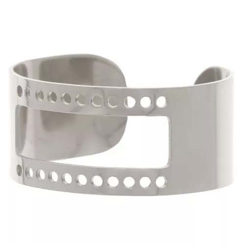 Anello regolabile per tessitura di perline - da T52 a T60 - acciaio inox 316L x1