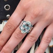 Anello regolabile per tessitura di perline - da T52 a T60 - acciaio inox 316L x1