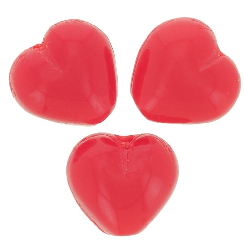 Perline cuore 6x6,5 mm - Opaque Light Red x10g