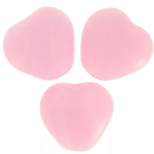 Perline cuore 6x6,5 mm - Rosa opaco x10g