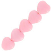 Perline cuore 6x6,5 mm - Rosa opaco x10g