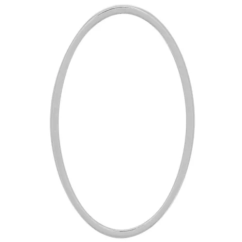 Anello ovale di tessitura e montaggio 26x16 mm - Argento x1