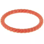 Bracciale a collana ritorta in resina opaca con filo d'oro 64 mm - Terracotta x1