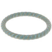 Bracciale ritorto in resina opaca con filo d'oro 64 mm - Celadon x1|raw }}