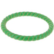 Bracciale a collana ritorto in resina opaca con filo d'oro 64 mm - Verde abete x1|raw }}