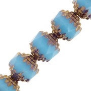 Sfaccettate Antiche mm.  8 Turquoise Dark Bronzo x10|raw }}