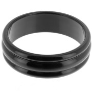 Bracciale in resina opaca di 66 mm di spessore - Nero x1|raw }}