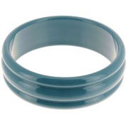 Bracciale in resina opaca di 66 mm di spessore - Blu pavone x1|raw }}