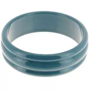 Bracciale in resina opaca di 66 mm di spessore - Blu pavone x1