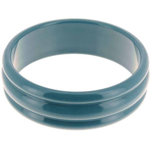 Bracciale in resina opaca di 66 mm di spessore - Blu pavone x1