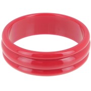 Bracciale in resina opaca di 66 mm di spessore - Rosso scuro x1|raw }}