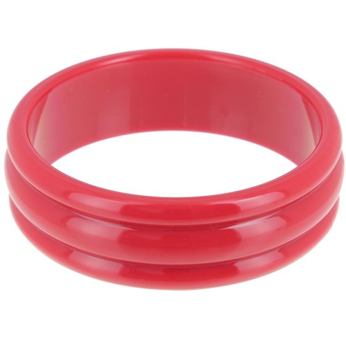 Bracciale in resina opaca di 66 mm di spessore - Rosso scuro x1