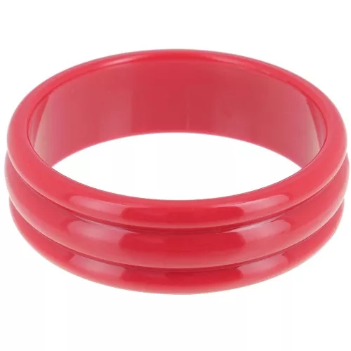 Bracciale in resina opaca di 66 mm di spessore - Rosso scuro x1