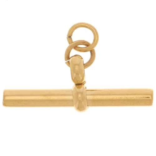 Pendente barra 10x20 mm - Acciaio inox 304L dorato x1