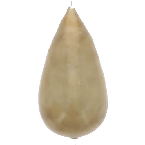 Perlina di cartapesta a forma di pera, effetto metallico 30x16 mm - Golden x1