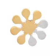 Elementi fiore da 6 mm - Acciaio inox 316L dorato x4